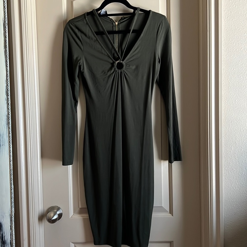 Olive green Bebe dress